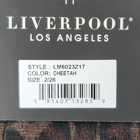 Liverpool Skirt Womens 2 26 Brown Cheetah Print Stretch Knit Midi Pencil NEW - Picture 8 of 13